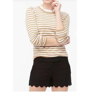 J. Crew 4" Lined Cotton Scalloped Jem Short